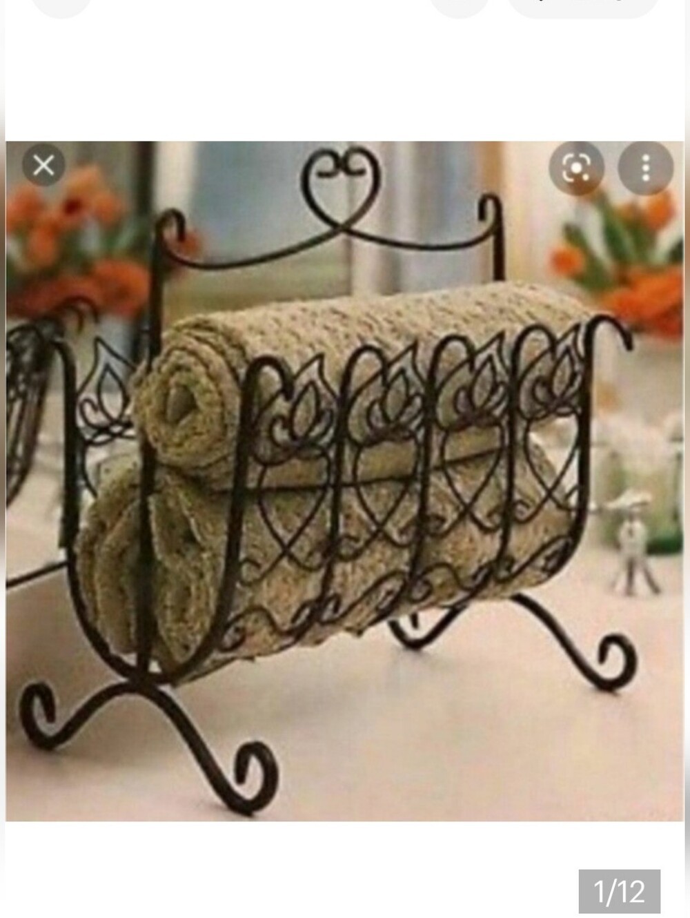Southern Living At Home Davistown Rodiron Magazine Rack Towel Rack BRAND NEW - Picture 1 of 7